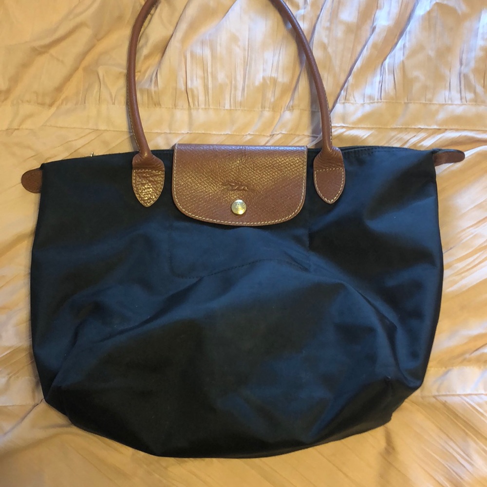 Black longchamp small tote